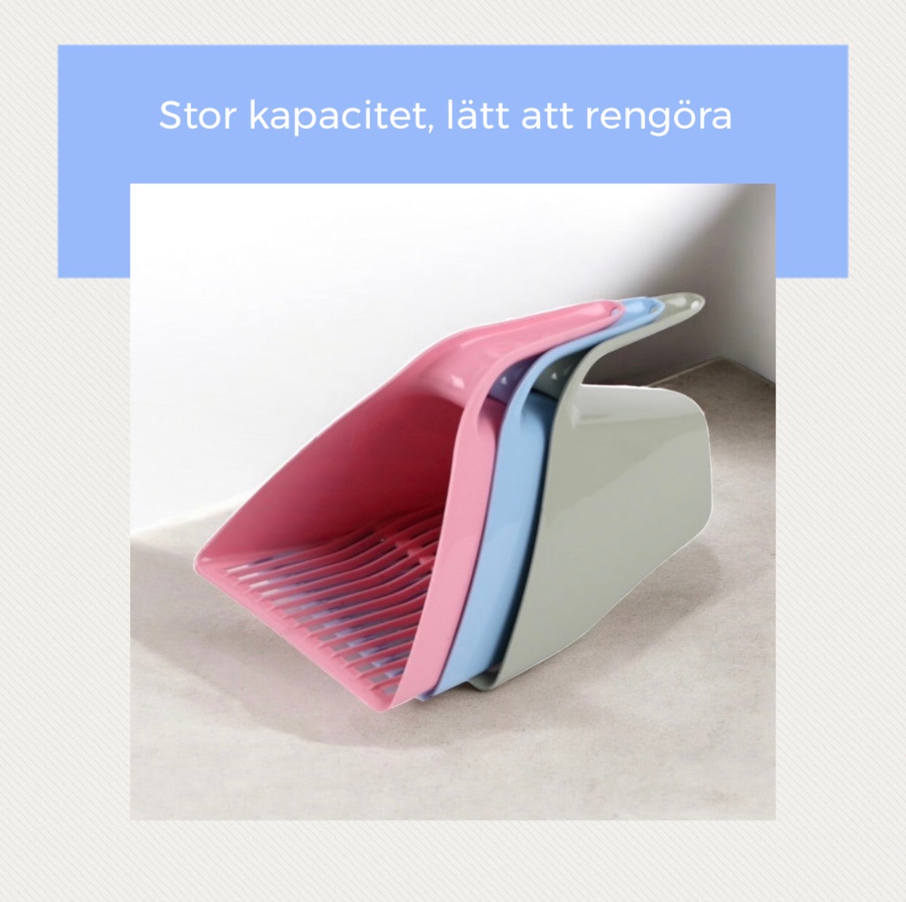 KATTSANDSSKOPA - extra stor med ergonomiskt handtag