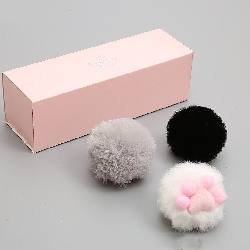 LEKSAKSBOLL - tre söta bollar i form av tassavtryck